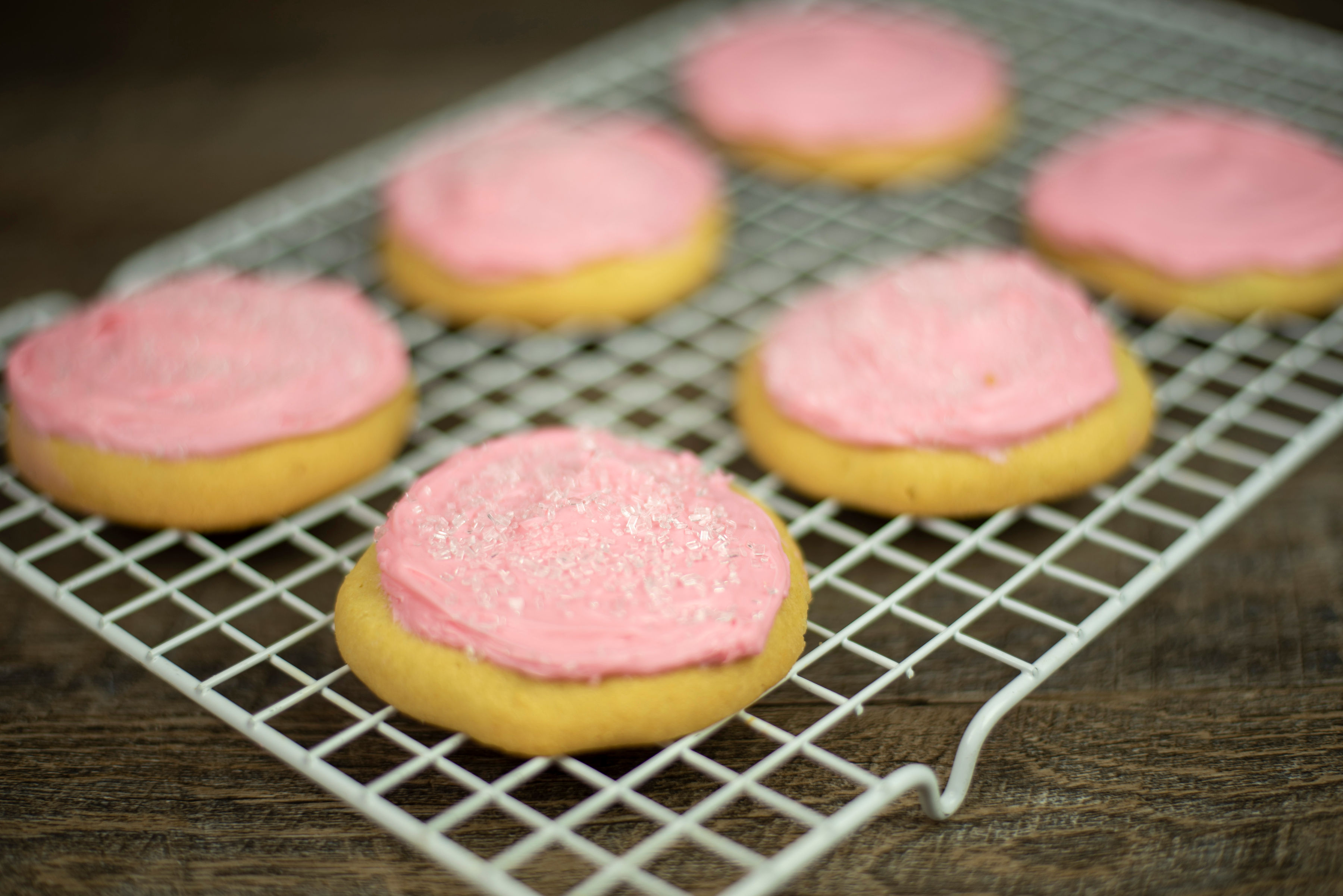 White Colored Crystals Cookies